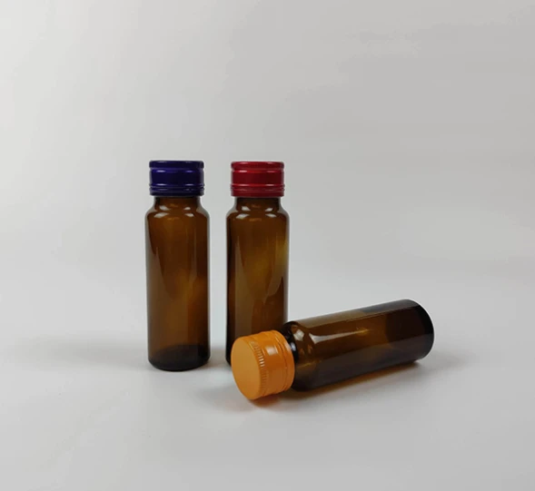 amber syrup bottle